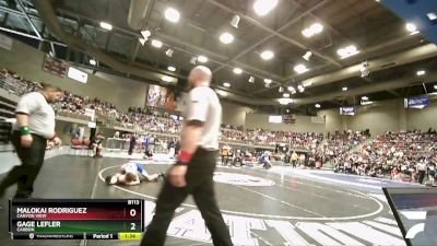 Cons. Round 1 - Malokai Rodriguez, Canyon View vs Gage Lefler, Carbon