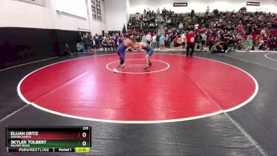 215 lbs Cons. Round 5 - Elijah Ortiz, Denver North vs Skyler Tolbert, Palmer Ridge