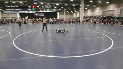 92 lbs Quarters - John Weinlein, Wave Wrestling Club vs Kingston Gardas, Mounds View Mustangs Wrestling Club