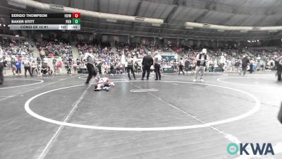 46 lbs Consi Of 16 #1 - Sergio Thompson, Fort Gibson Youth Wrestling vs Baker Stitt, Piedmont