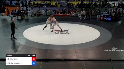 165 lbs Cons 8 #1 - Caige Horak, OH vs Braeden Simoneaux, LA