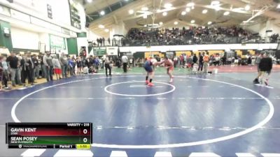 215 lbs Semifinal - Sean Posey, New Plymouth vs Gavin Kent, Star