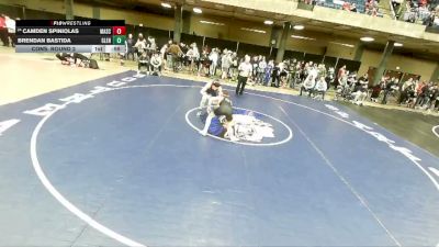 132 lbs Cons. Round 2 - Camden Spiniolas, Woodstock (Marian Central Catholic) vs Brendan Bastida, Bloom Township