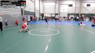 113 lbs Champ. Round 1 - James Linenberger, Las Animas vs Leo Collette, Republic County