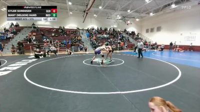 175 lbs Quarterfinal - Kyler Sorensen, Glenrock vs Many (Nelson) Hand, Natrona County