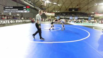 Girls 4A 135 lbs Cons. Round 4 - Eden Cole, Kamiak (Girls) vs Devaeh Charlton, Rogers (Puyallup) (Girls)