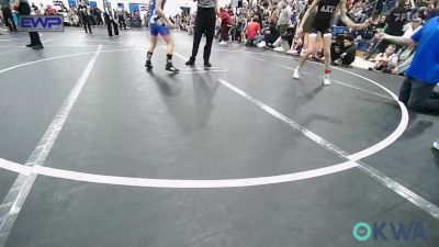 75/85 lbs Semifinal - Alice Martin, Little Axe Takedown Club vs Layla Achziger, Choctaw Ironman Youth Wrestling