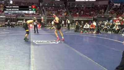 1A-190 lbs 3rd Place Match - Blake Myrtue, Ridge View vs Nolan Kriegel, Iowa Valley, Marengo