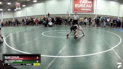 63 lbs Cons. Round 4 - Dillynger Harris, Appomattox vs Blake Fowler, Scanlan Wrestling Academy