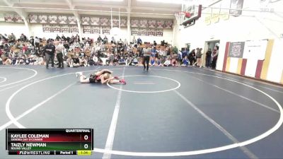 126 lbs Quarterfinal - Taizly Newman, Round Valley vs Kaylee Coleman, Sandra Day O`Conner