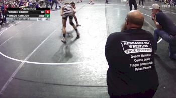 85 lbs Cons. Round 5 - Easton Cooper, Syracuse Mat Club vs Dyson Hamilton, Southern Valley High School Wrestling