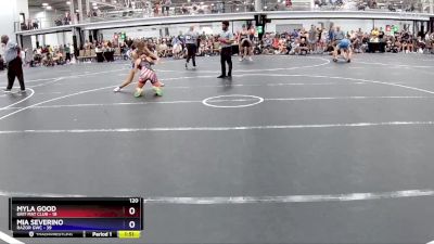 120 lbs Round 4 (8 Team) - Myla Good, Grit Mat Club vs Mia Severino, RaZor GWC