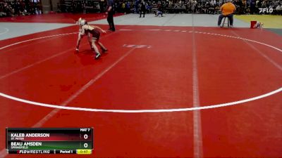 57 lbs Cons. Round 1 - Kaleb Anderson, St. Peter vs Beau Amsden, Springfield