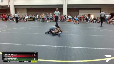 65 lbs Round 1 (4 Team) - Aviyahn Mills, Steel Valley Silver vs Justin Wells, ARES Black