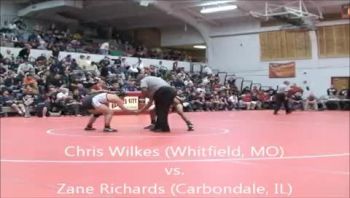 132 lb Championship Chris Wilkes (Whitfield) vs Zane Richards (Carbondale)