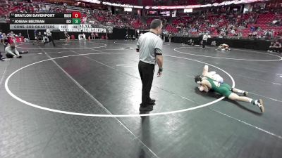 144 lbs Cons. Sub-quarters - Braylon Davenport, Waunakee vs Josiah Beltran, D.C. Everest