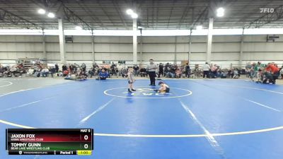 45 lbs Quarterfinal - Tommy Gunn, Bear Lake Wrestling Club vs Jaxon Fox, Hawk Wrestling Club