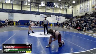 152 lbs Quarterfinal - Michael Dickinson, Soldotna vs AYDEN STICKLE, Wasilla High School