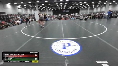 126 lbs Cons. Round 3 - Braxton Heitritter, Ironhawk Wrestling Academy vs Eli Berry, Oklahoma