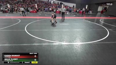 100 lbs Cons. Round 3 - Kaiden DeGroot, Kaukauna vs Brock Sladky, St Croix Falls