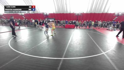 157 lbs Cons. Rd Of 16 - Luke Cline, Greater Heights Wrestling vs Preston Hammond, Midwest RTC