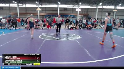 110 lbs Cons. Round 6 - Logan Nitti, Canfield Middle School vs Gunner Sanchez, Legacy Wrestling Acadamy