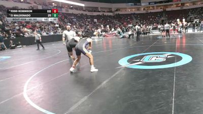 4A 165 lbs Quarterfinal - TJ Maldonado, St. Pius X vs Todd Robinson, Kirtland Central
