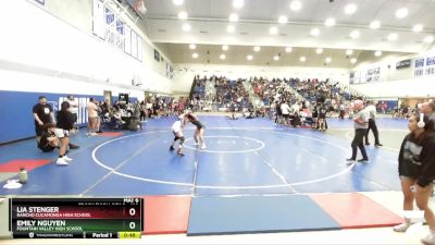 110 lbs Cons. Round 3 - Lia Stenger, Rancho Cucamonga High School vs Emily Nguyen, Fountain Valley High School