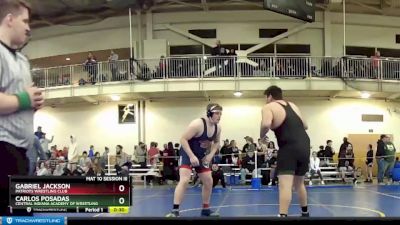 285 lbs 5th Place Match - Carlos Posadas, Central Indiana Academy Of Wrestling vs Gabriel Jackson, Patriots Wrestling Club