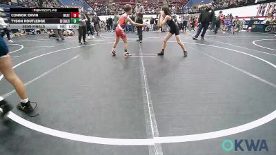 64 lbs Semifinal - Connor Ervin, Weatherford Youth Wrestling vs Tyson Routledge, Del City Little League Wrestling