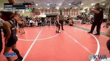 52 lbs Consi Of 8 #2 - AJ Barcus, Barnsdall Youth Wrestling vs Shepherd Cox, Coweta Tiger Wrestling