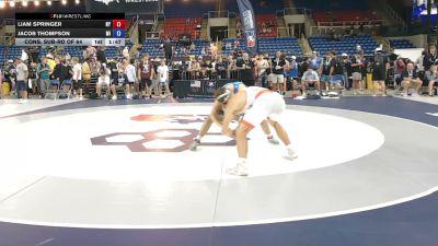 157 lbs Cons. Sub-rd Of 64 - Liam Springer, New York vs Jacob Thompson, Michigan