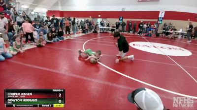 45-46 lbs Round 4 - Grayson Huggans, HRA vs Cooper Jensen, Junior Bulldogs