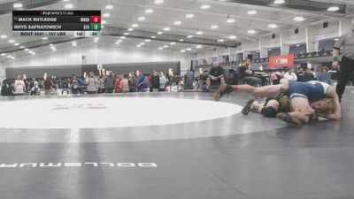 157 lbs Cons. Rd Of 16 - Mack Rutledge, White Rhino vs Rhys Safratowich, Grand Forks Gladiators