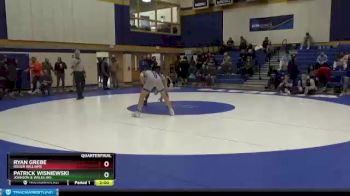 165 lbs Quarterfinal - Patrick Wisniewski, Johnson & Wales (RI) vs Ryan Grebe, Roger Williams
