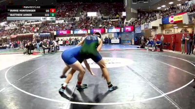 AA - 165 lbs Cons. Round 1 - Burke Huntsinger, Gallatin (Bozeman) vs Matthew Ahner, Glacier (Kalispell)