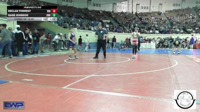 120 lbs Consi Of 16 #1 - Declan Forrest, Vinita Kids Wrestling vs Gage Johnson, Jenks