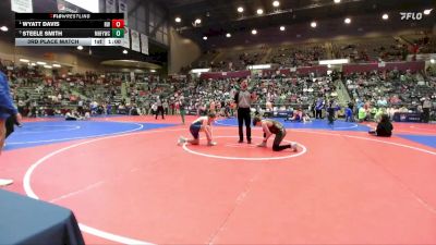 145 lbs 3rd Place Match - Steele Smith, Mountain Home Flyers Youth Wrestling Club vs Wyatt Davis, Raptor Wrestling