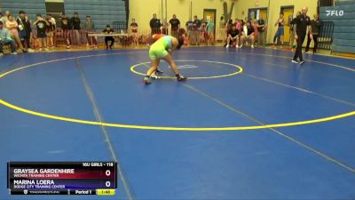 118 lbs Round 1 - Graysea Gardenhire, Wichita Training Center vs Marina Loera, Dodge City Training Center