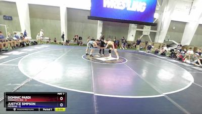 165 lbs Placement Matches (8 Team) - Dominic Pardi, Minnesota Red vs Justyce Simpson, Michigan