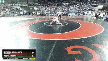 4A 190 lbs Cons. Round 3 - Ricardo Jr Colunga, Eastmont vs Derek Drobek, West Valley (Yakima)