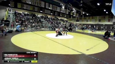 53 lbs Cons. Round 1 - Mia Marcotte, Socal Grappling Wrestling Club vs Adrian Varela, Temecula Valley Wrestling Club