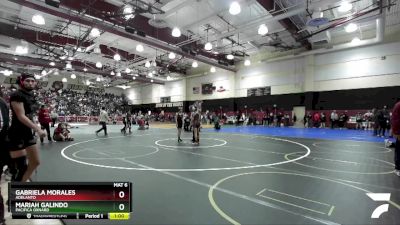 100 lbs Cons. Round 2 - Mariah Galindo, Pacifica Oxnard vs Gabriela Morales, Adelanto