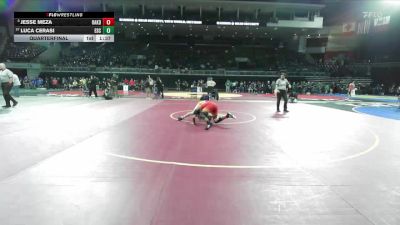 132 lbs Quarterfinal - Jesse Meza, Oakdale vs Luca Cerasi, Escalon