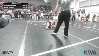 52 lbs Semifinal - Evelyn Shimonek, Pawhuska Elks Takedown vs Aspen Shelton, Team Tulsa Wrestling Club