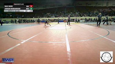 96 lbs Final - Max Burd, Weatherford Youth Wrestling vs Jaegar RomanNose, Mustang Middle School