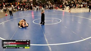 132 lbs Quarterfinal - Jesus Montalvo, Norfolk High vs Trace Brisendine, Holly