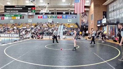 157 lbs Semifinal - Jake Nicolosi, Mount Olive vs Keegan Roberson, UNC Pembroke