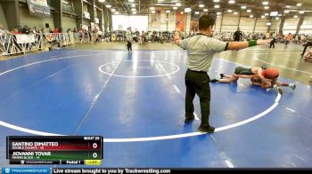 100 lbs Rd# 9- 2:15pm Saturday Final Pool - Santino DiMatteo, Double Champs vs Jiovanni Tovar, Minion Black