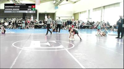 50 lbs Rr Rnd 3 - Josephina Lucas, All I See Is Gold Academy - Girls vs Addison Jenkins, NewWhale Purple - Girls